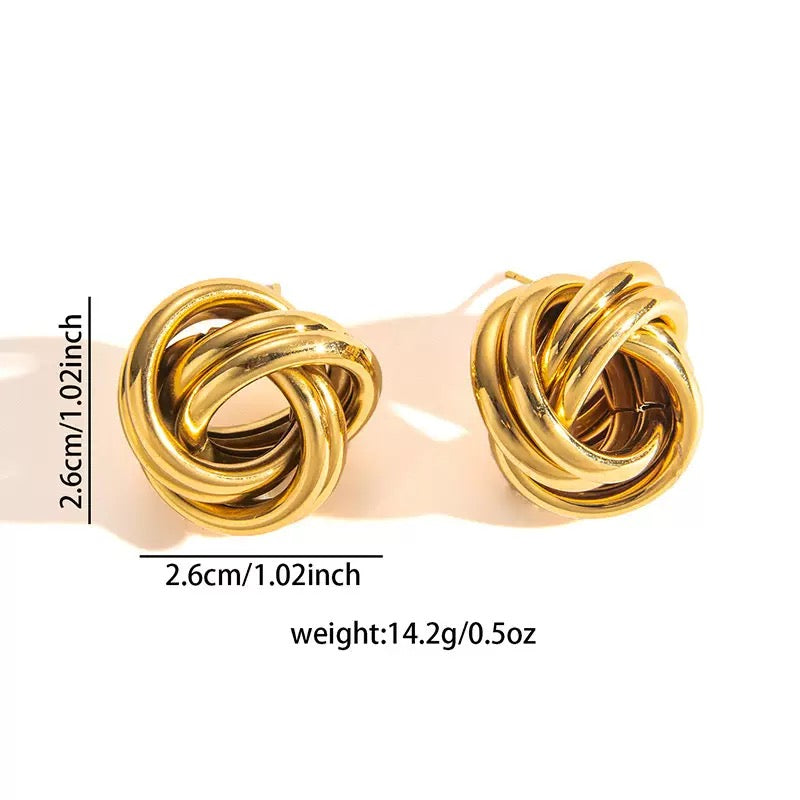 Knots earrings studs