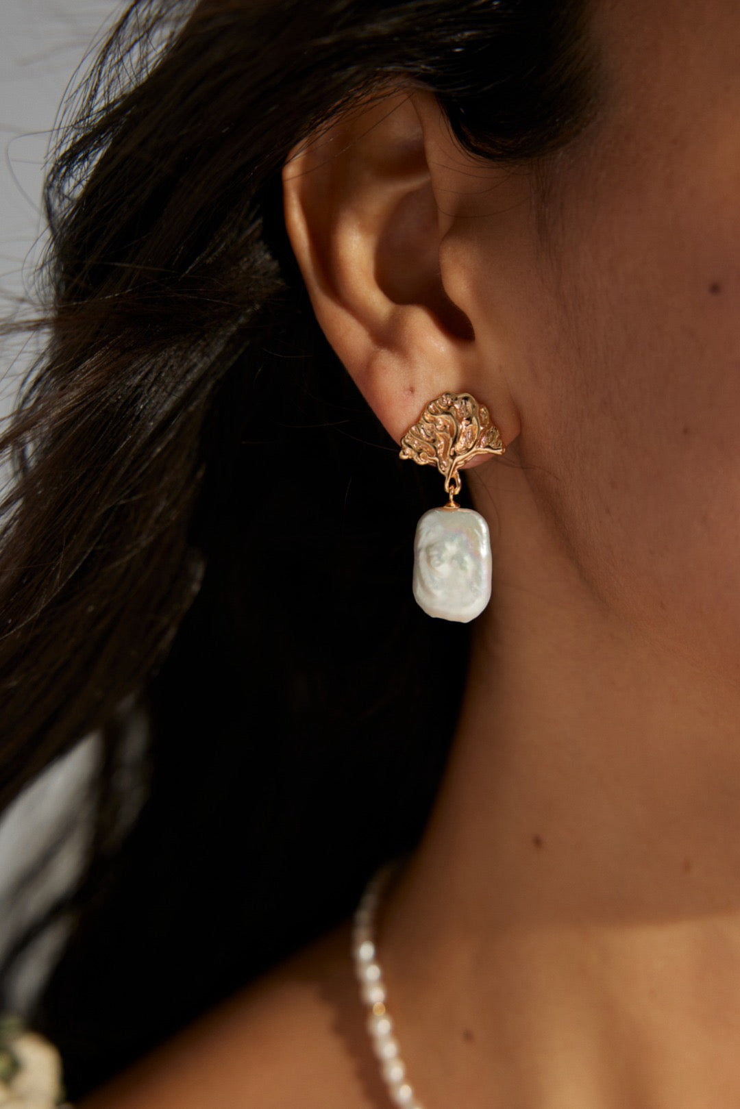 Chippendale Tree Pearl earrings