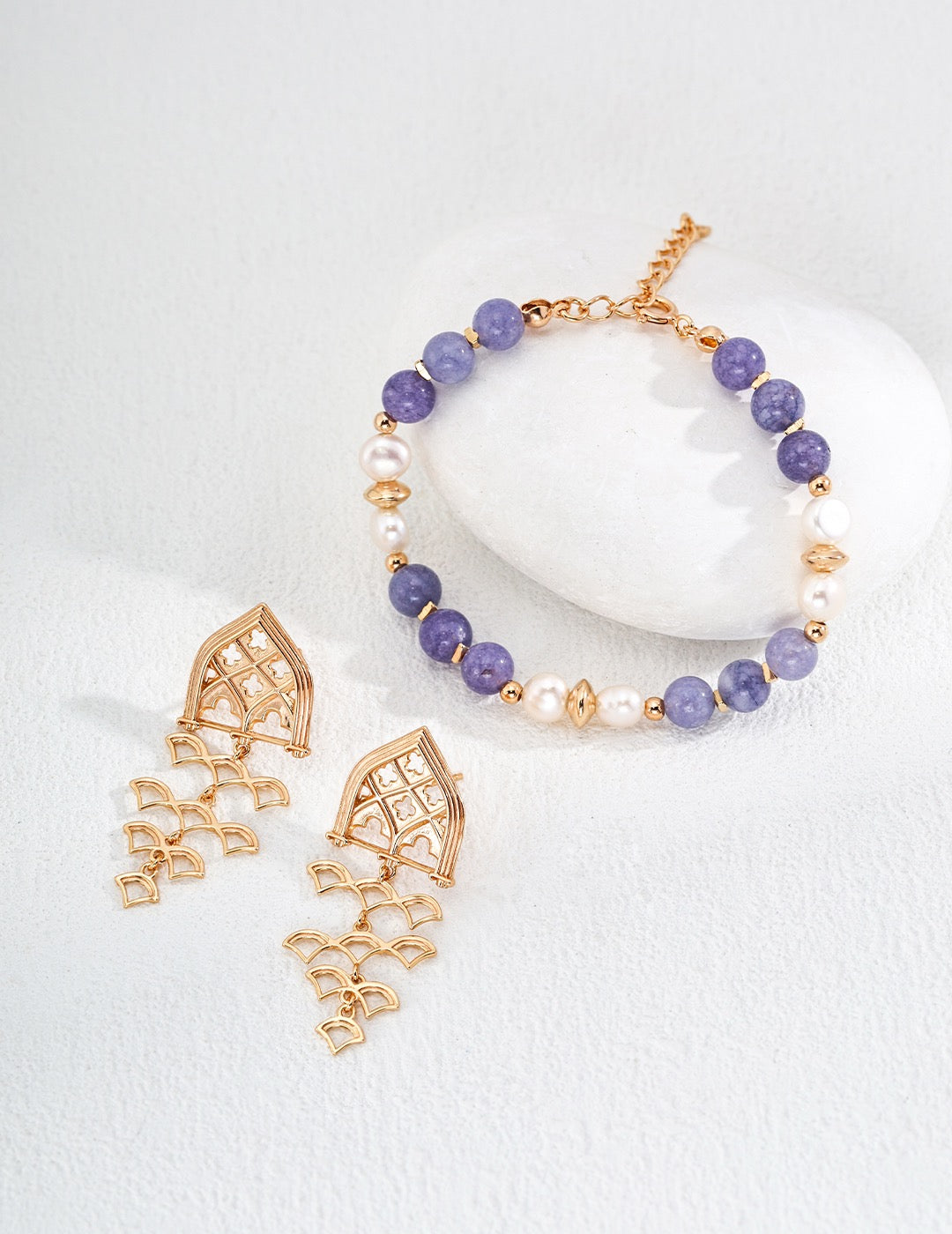 Selma Purple Kunzite Pearl bracelet