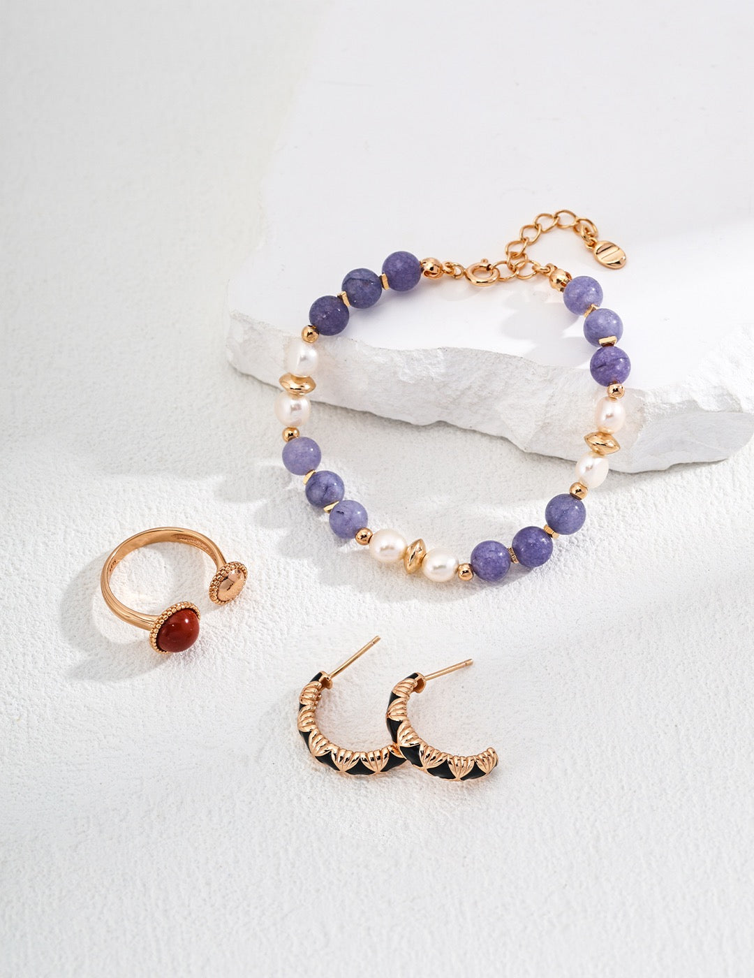 Selma Purple Kunzite Pearl bracelet