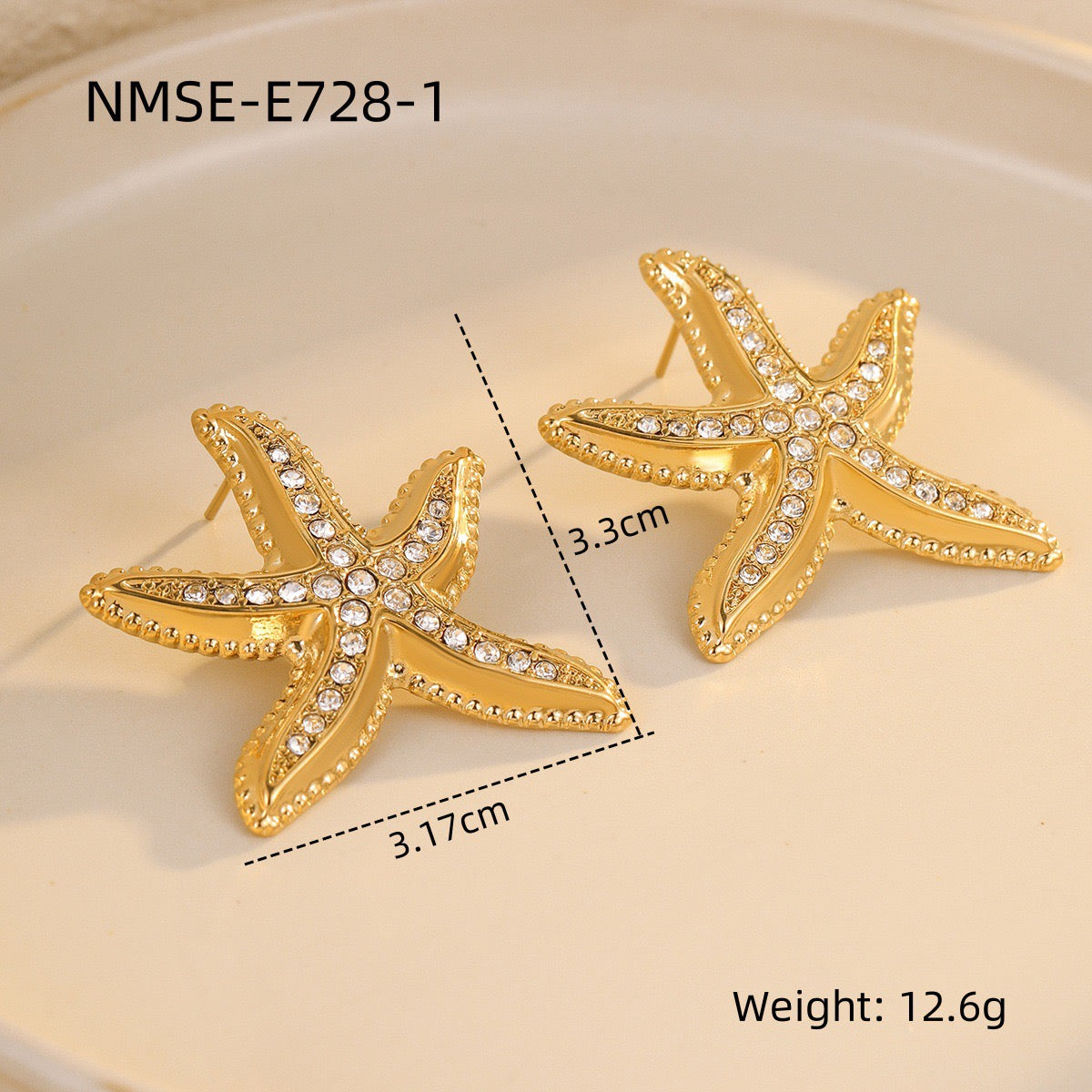 Shining starfish earrings