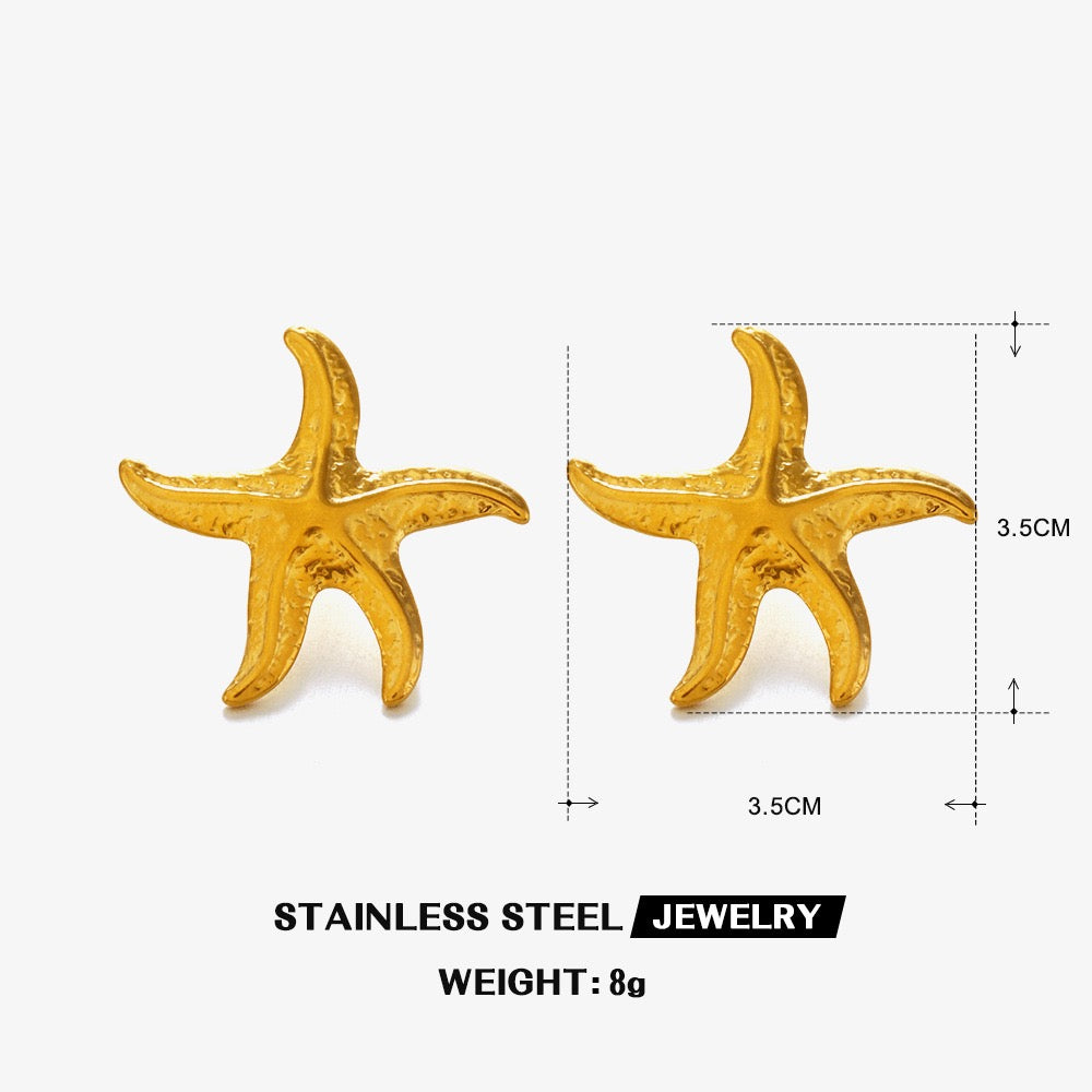 Dora starfish earrings