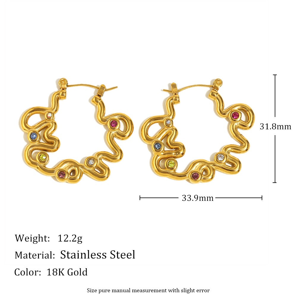 Rainbow wire hoops