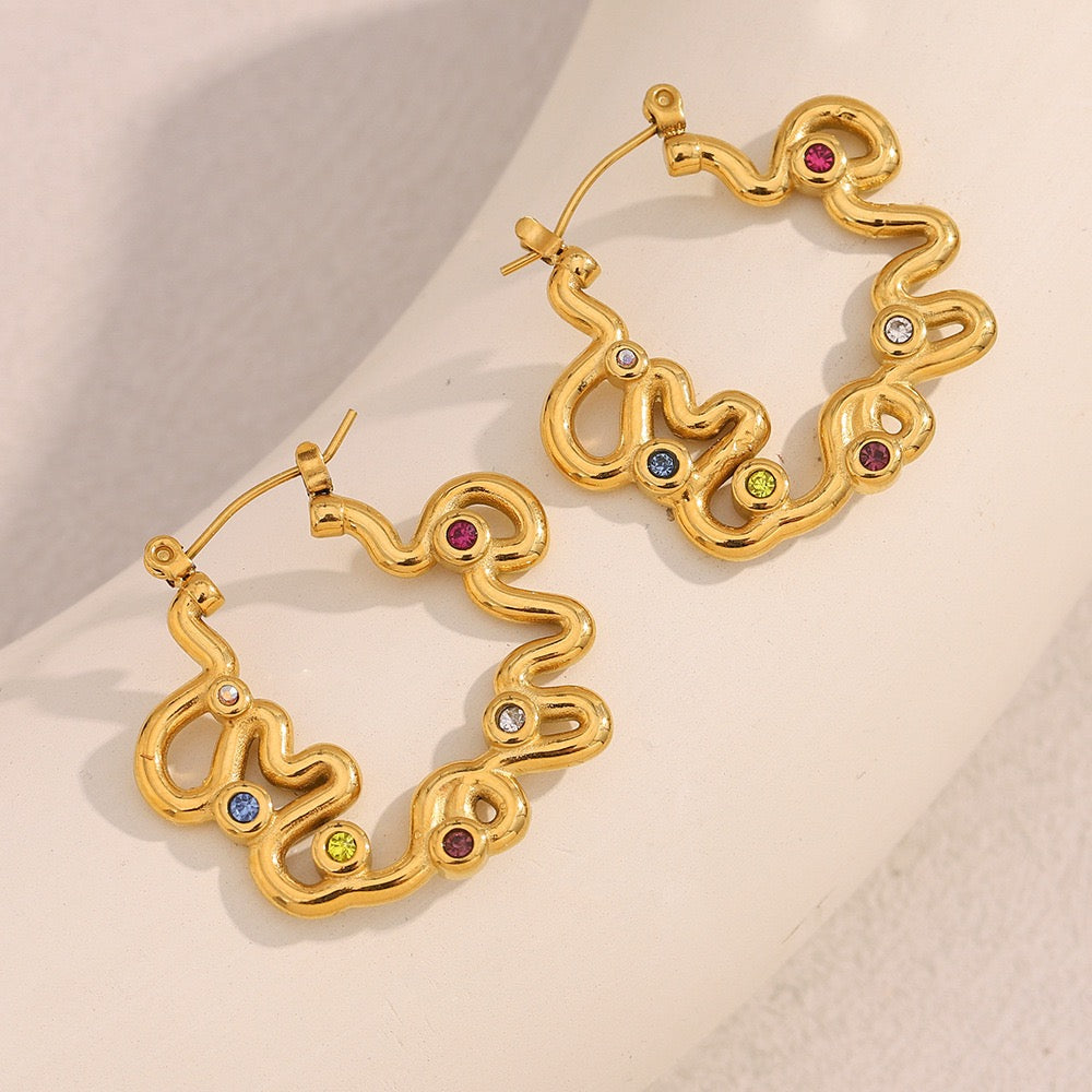Rainbow wire hoops