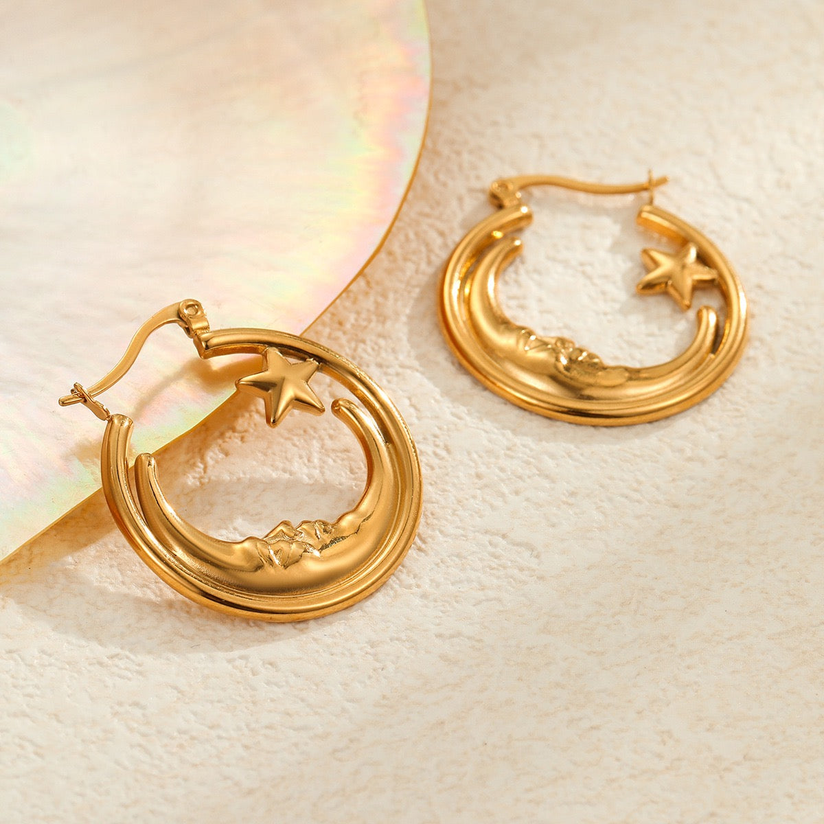 Sleeping moon hoops
