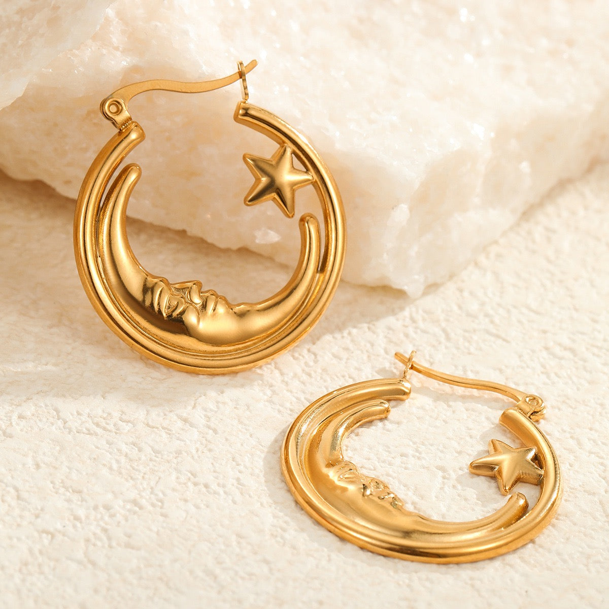 Sleeping moon hoops