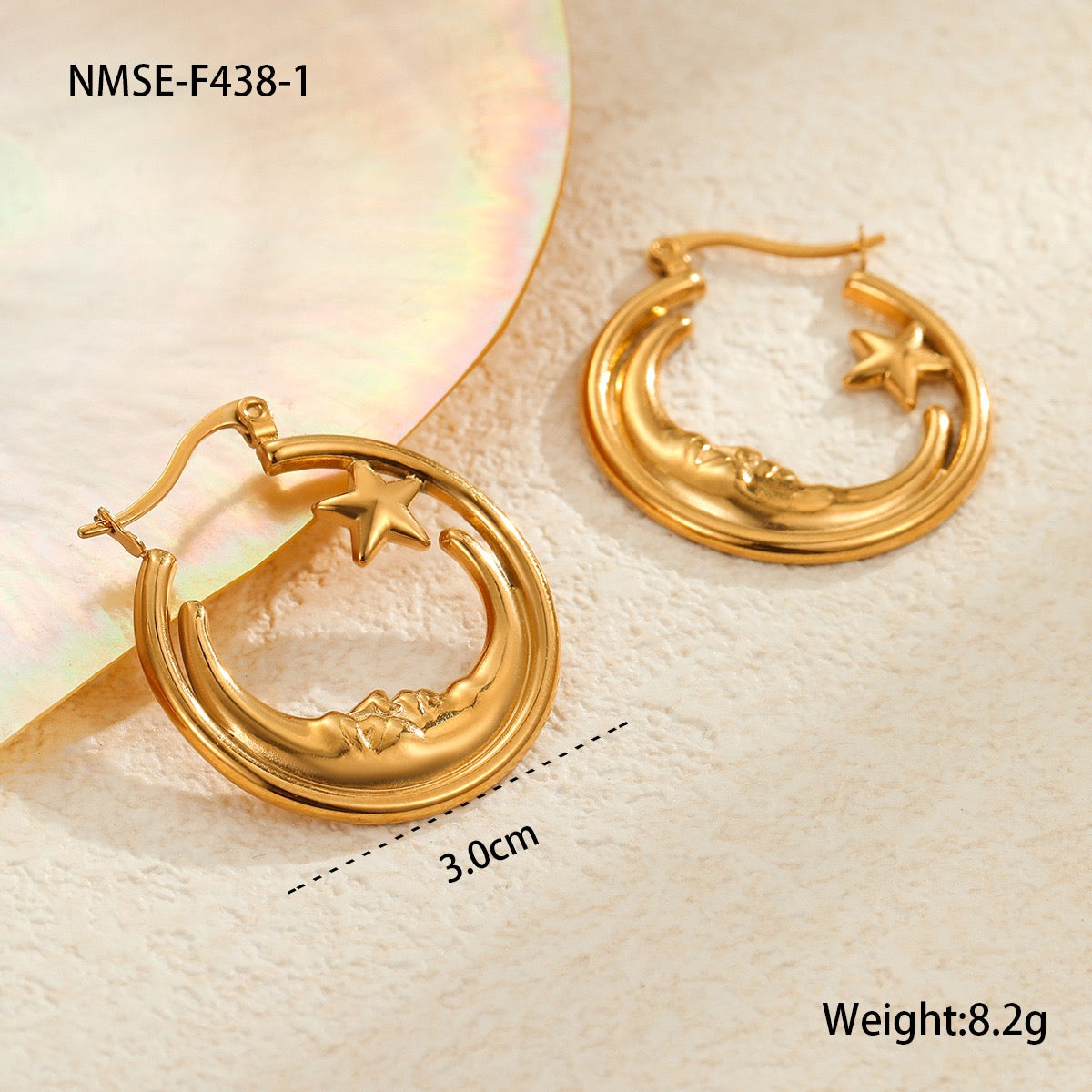 Sleeping moon hoops