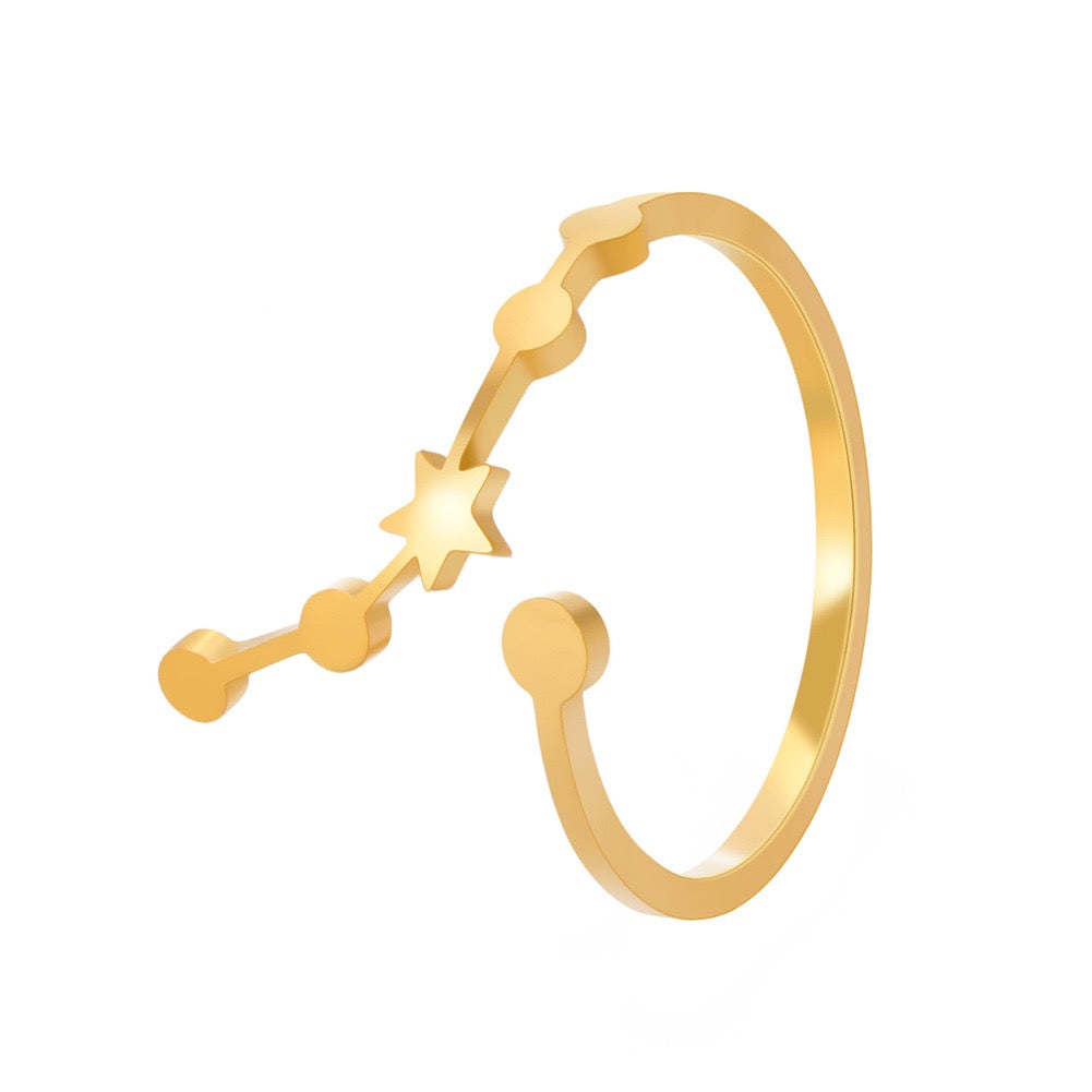 Zodiac star signs rings