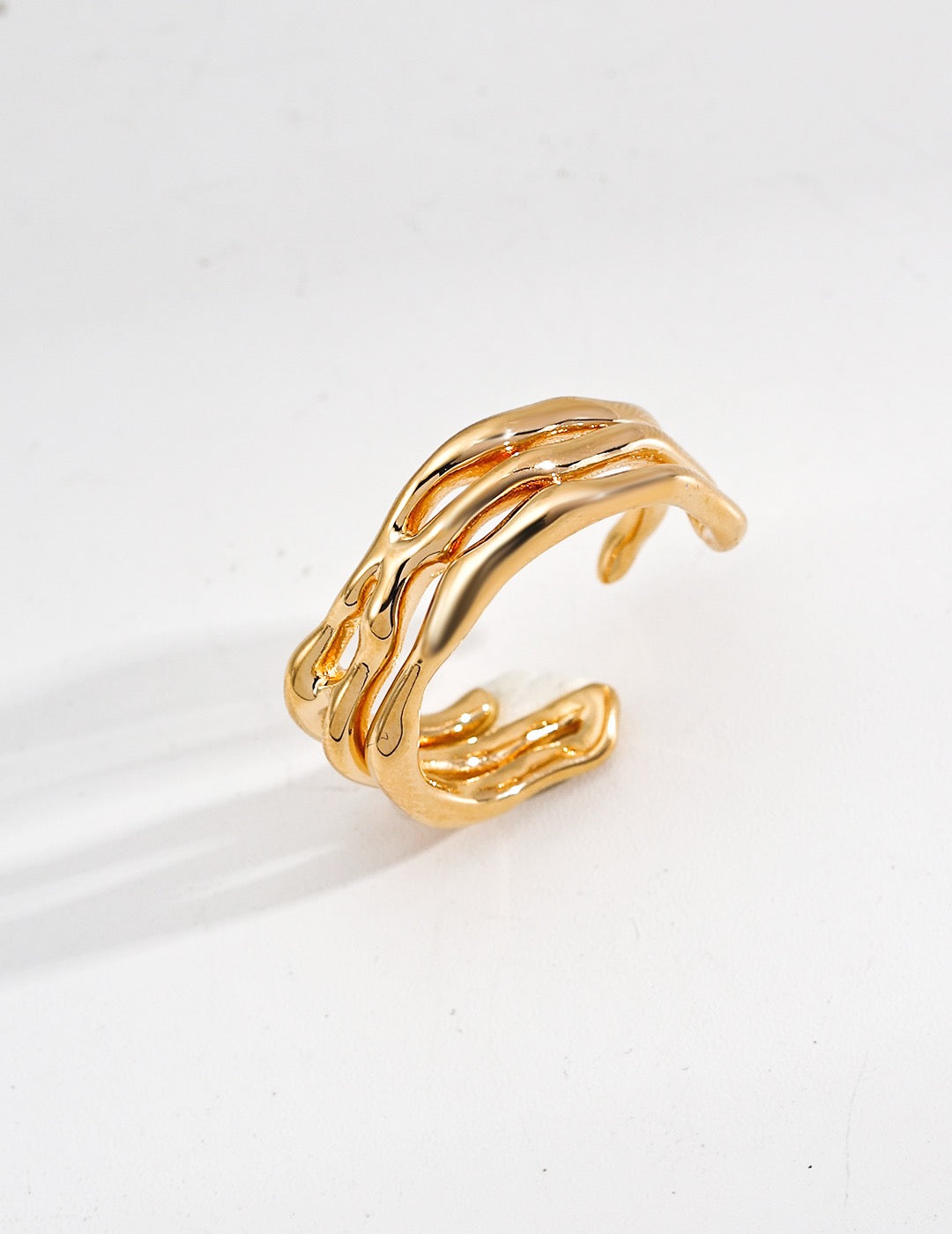 Webber Gold plated silver lining ring