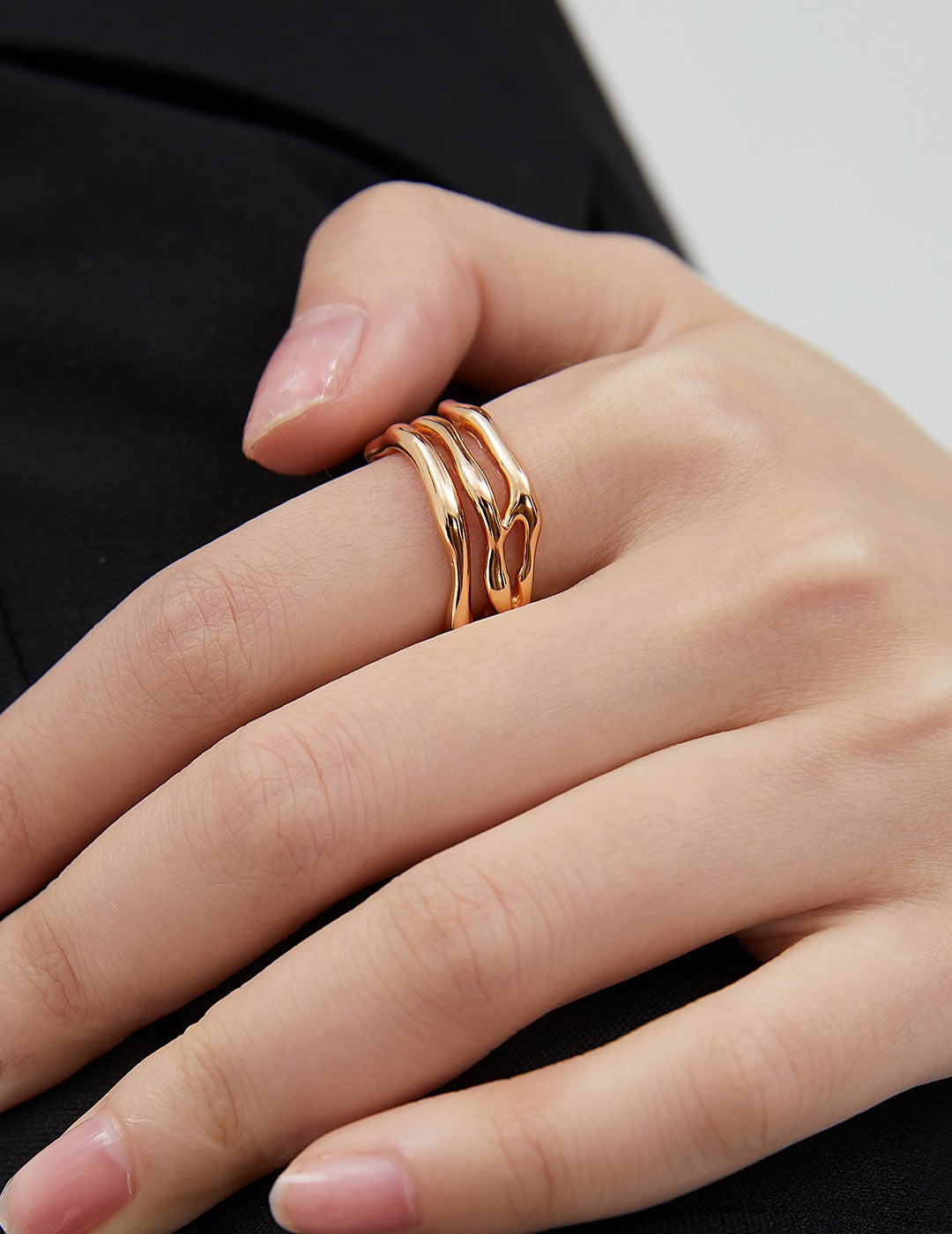 Webber Gold plated silver lining ring