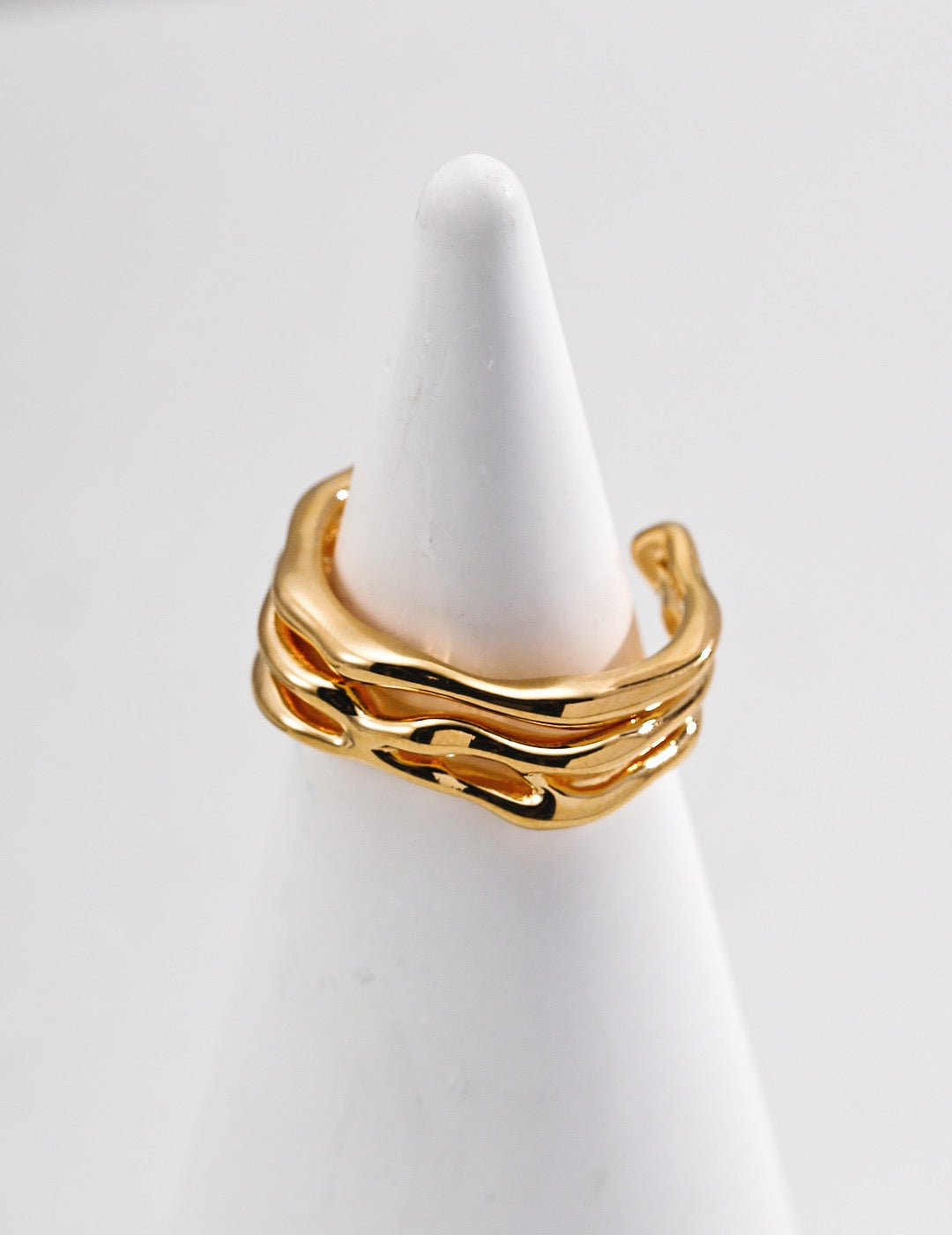 Webber Gold plated silver lining ring