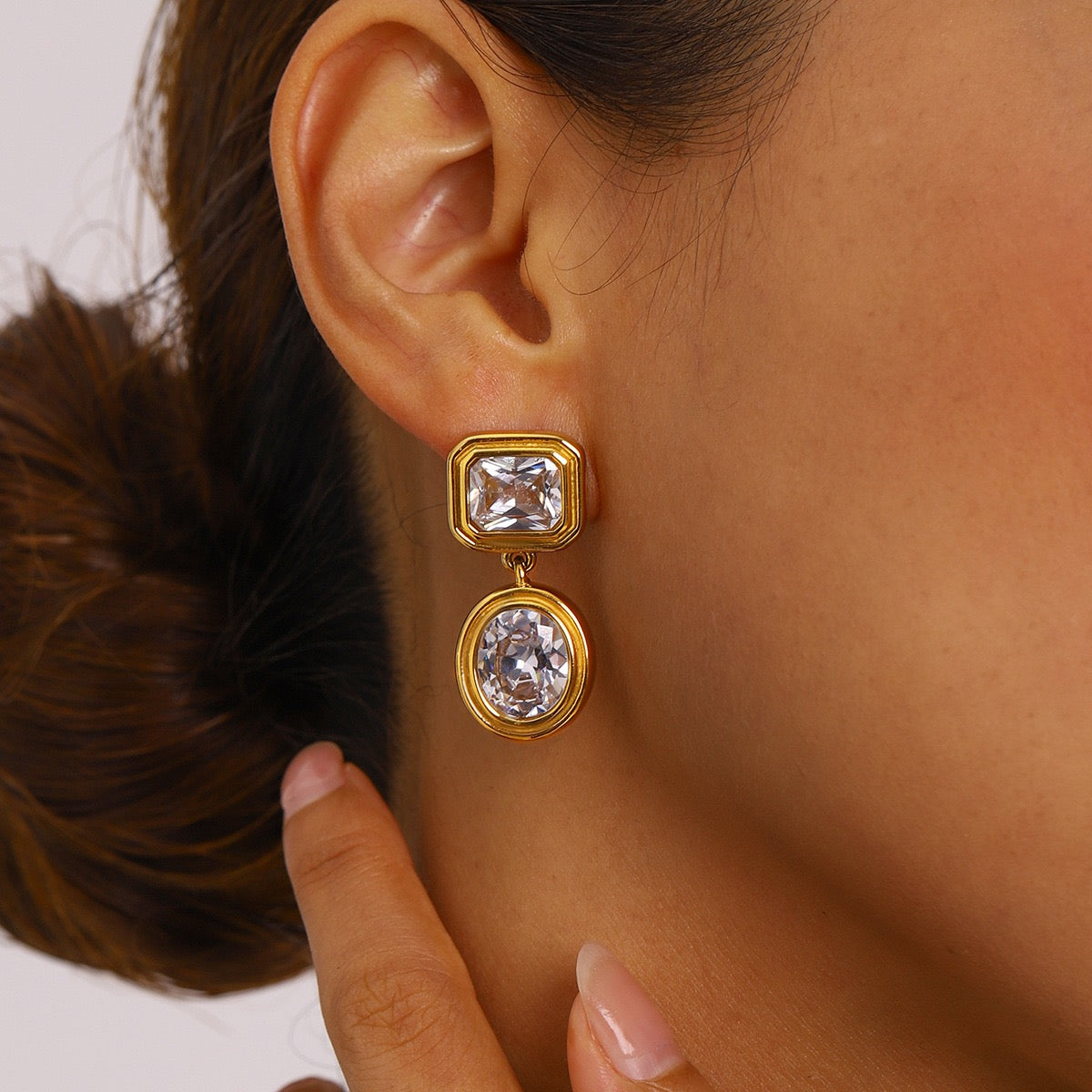 Green Gemmy earrings
