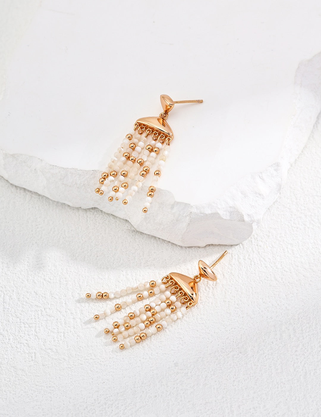 Rose bay Handmade shell earrings