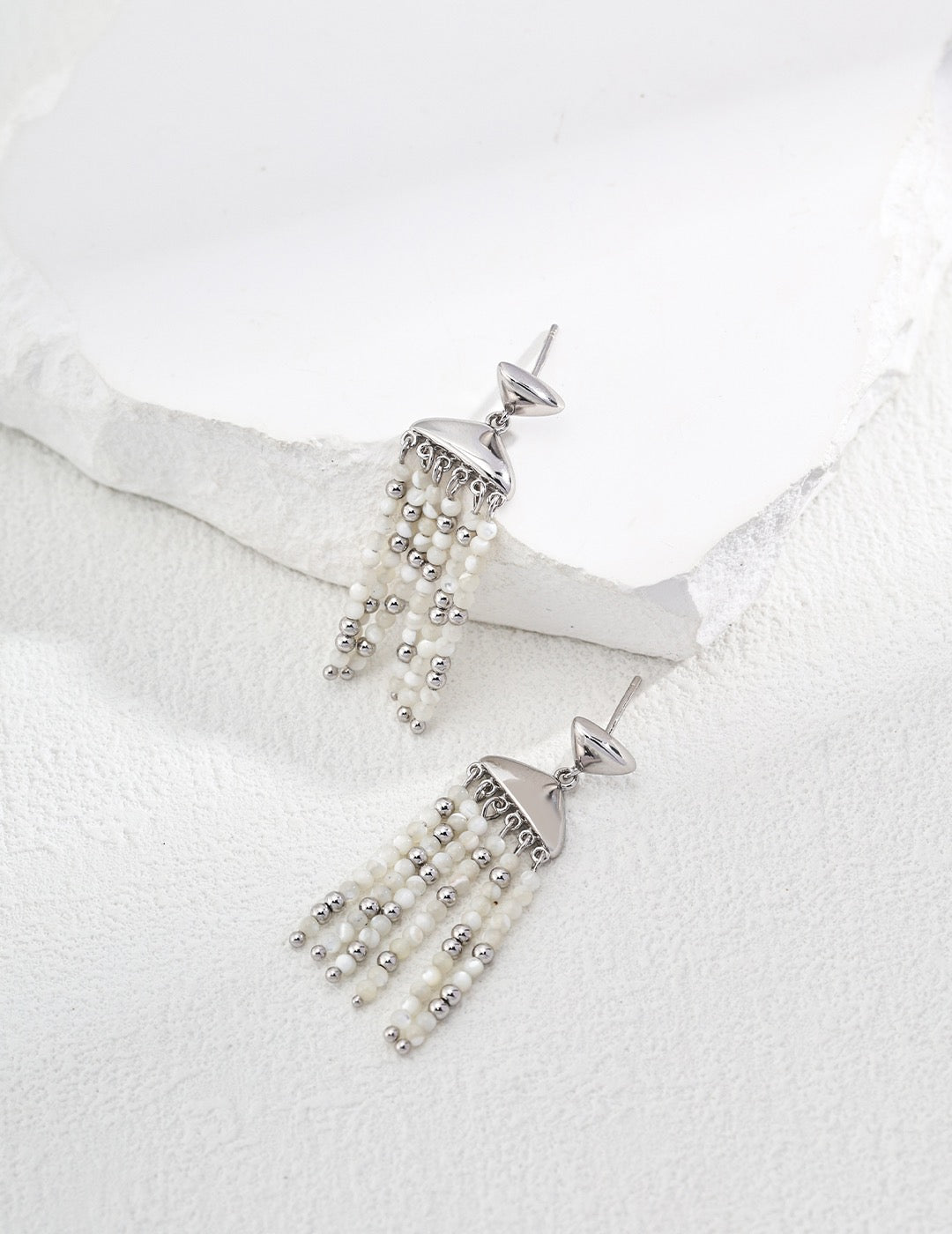 Rose bay Handmade shell earrings