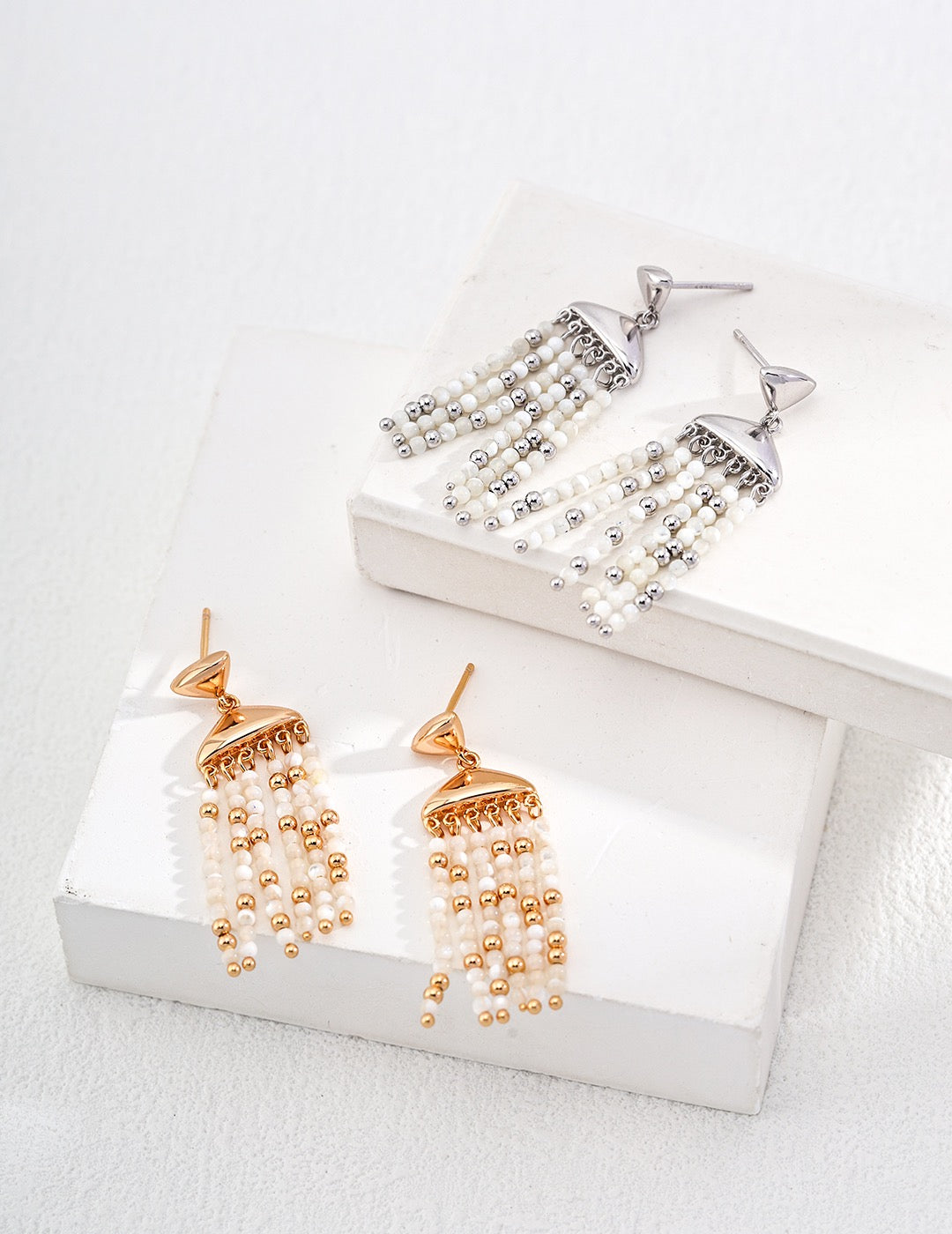 Rose bay Handmade shell earrings
