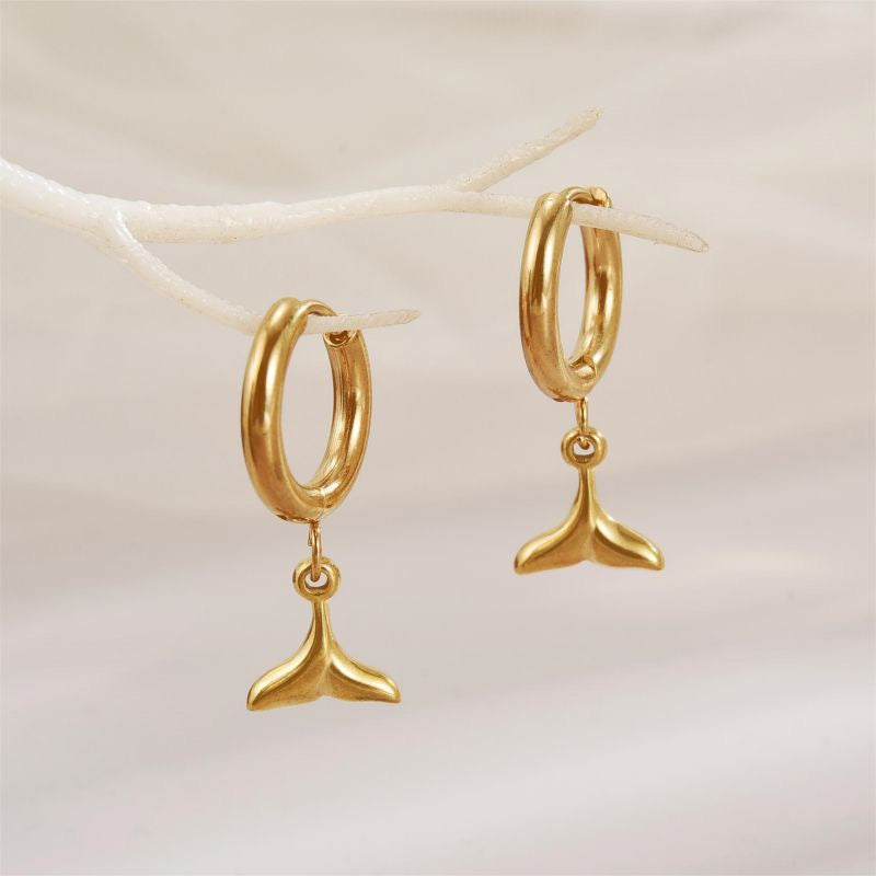 Dainty mermaid tale earrings