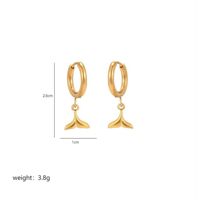 Dainty mermaid tale earrings
