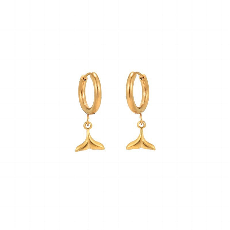Dainty mermaid tale earrings
