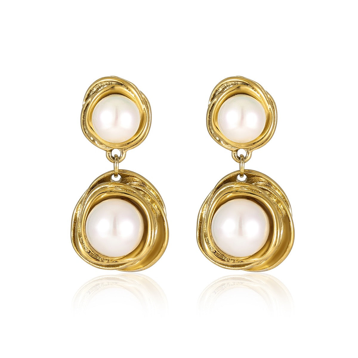 Bright sunny day pearly earrings