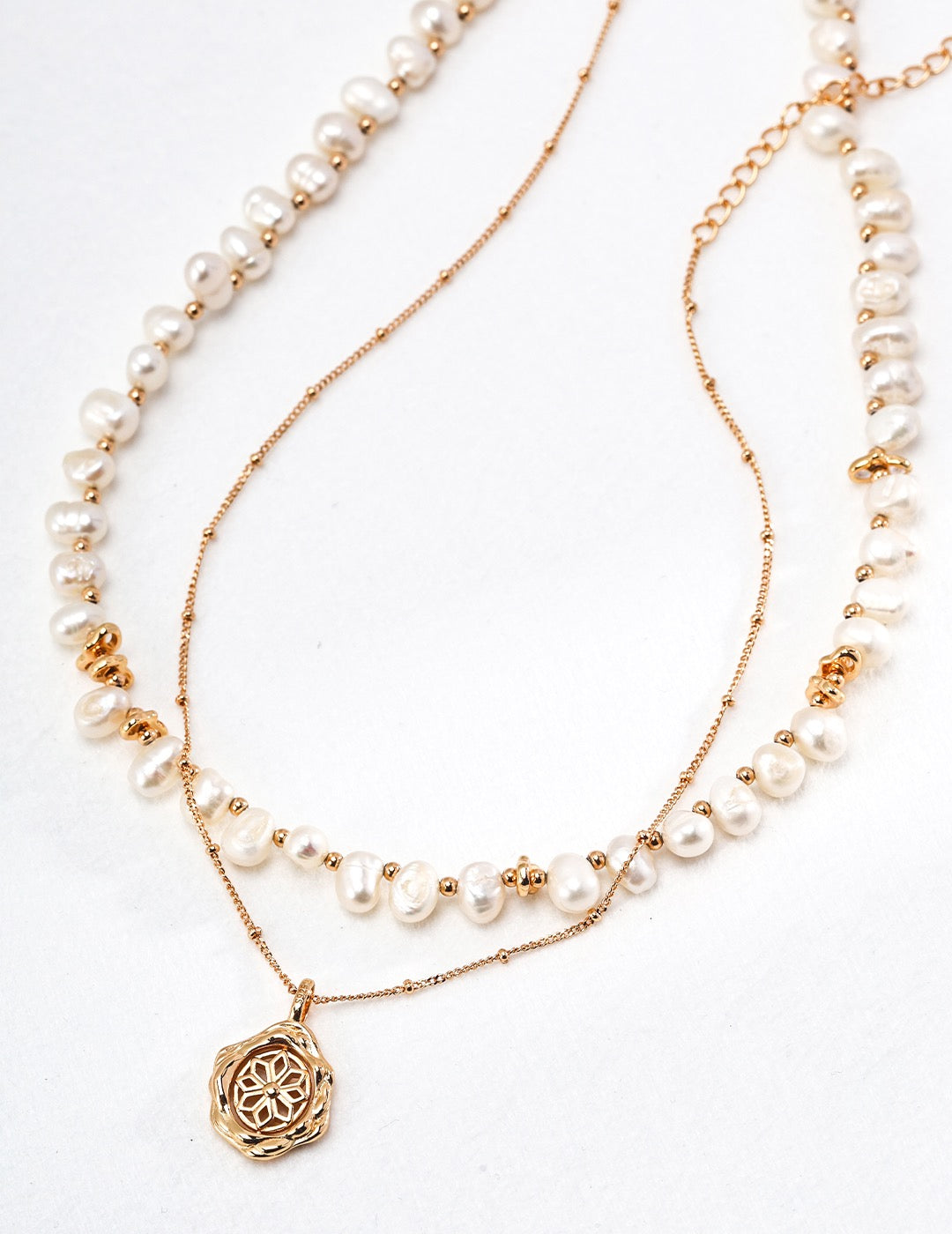 Norway Gold nuggets pearl set