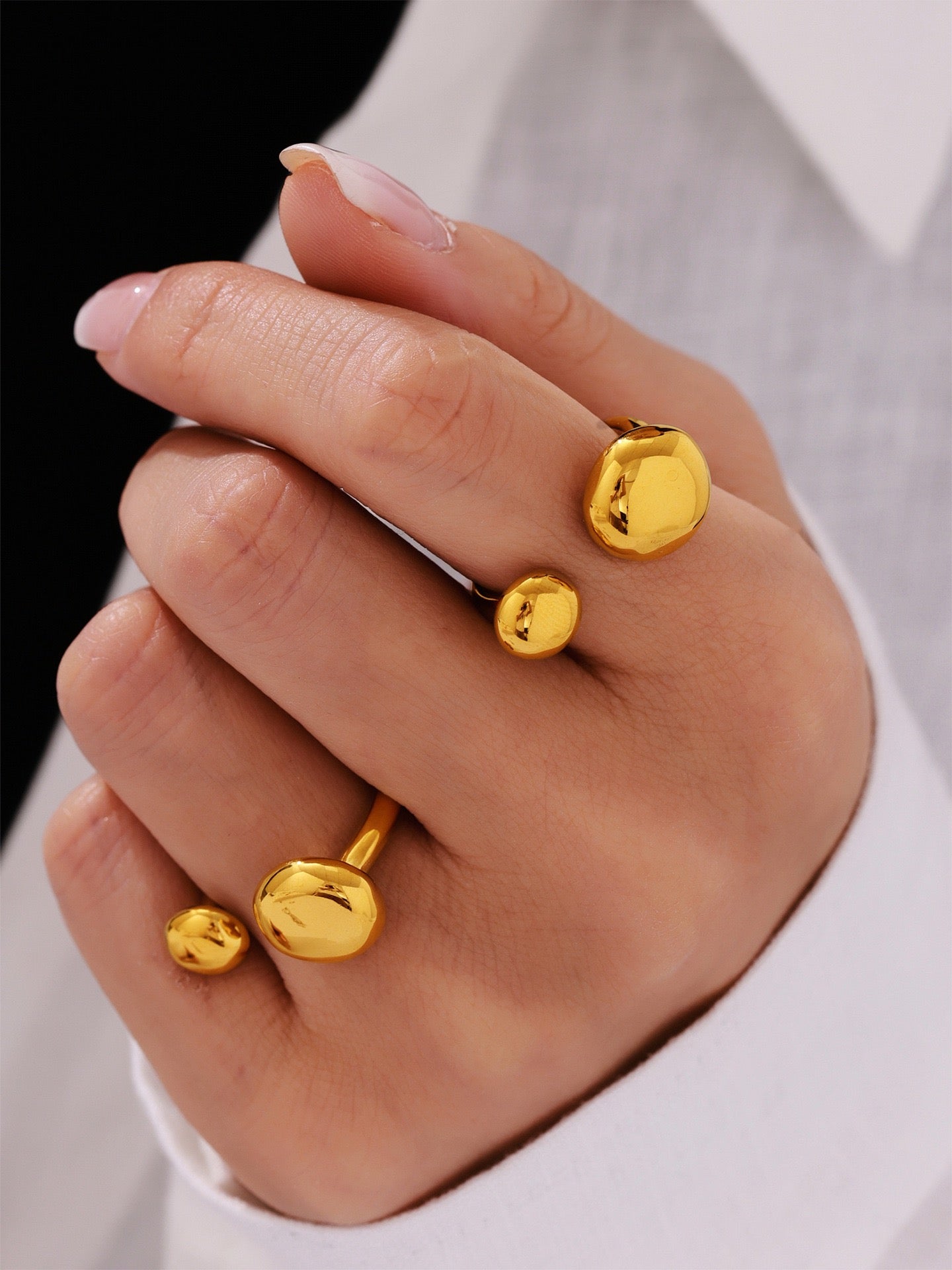 Double beady rings