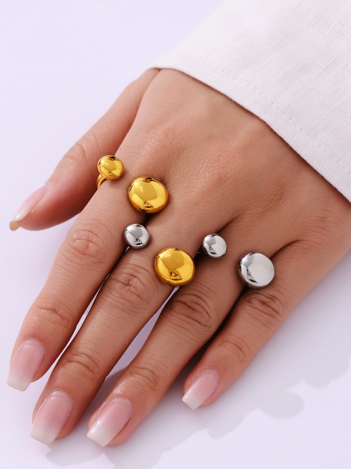 Double beady rings