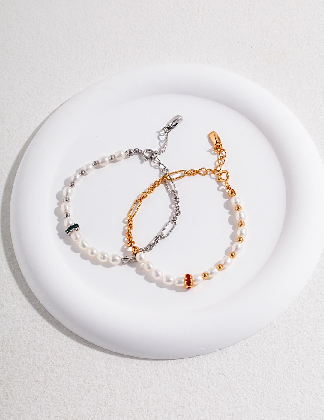 Rita Red glaze dripping pearl bracelet