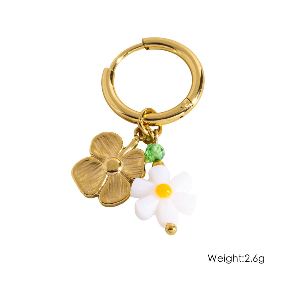 Dainty charm hoops