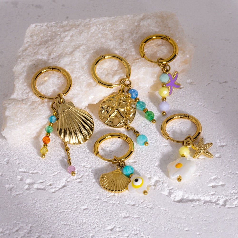 Dainty charm hoops