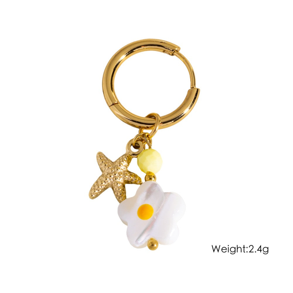 Dainty charm hoops