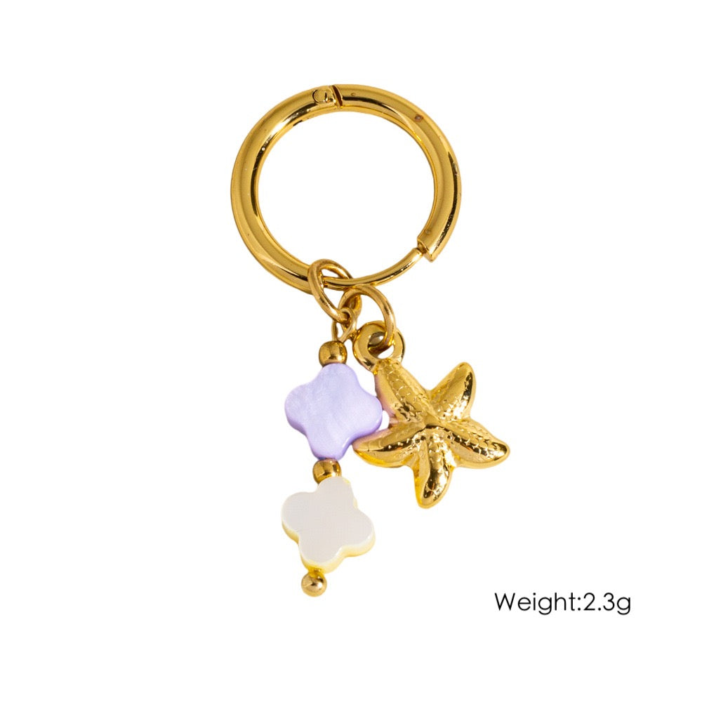 Dainty charm hoops