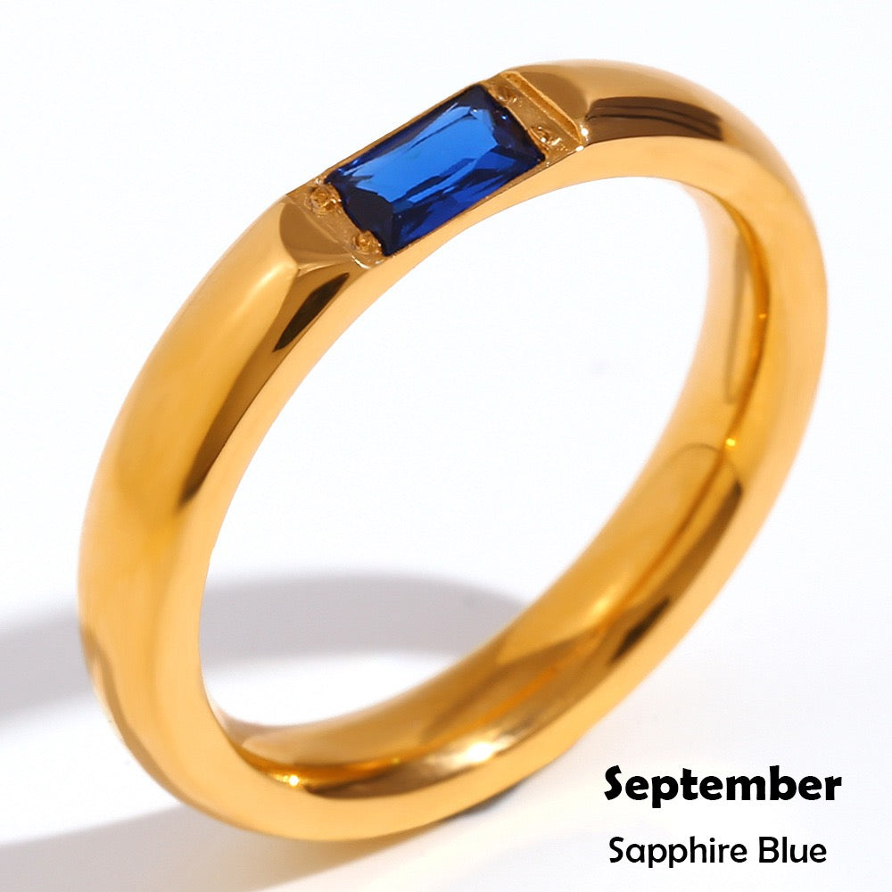 Birth stone rings