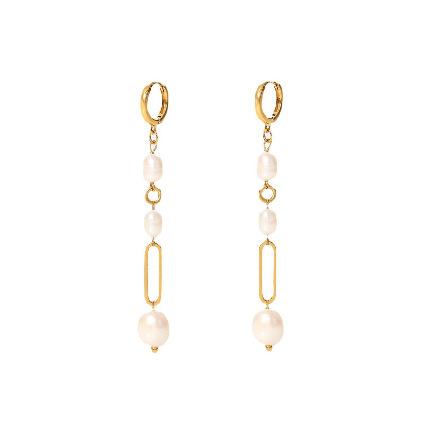 Carly pearl hoops