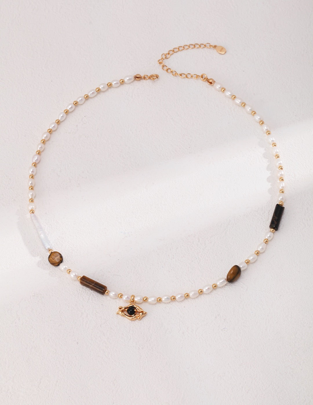 Ireland Tiger eye pearl set