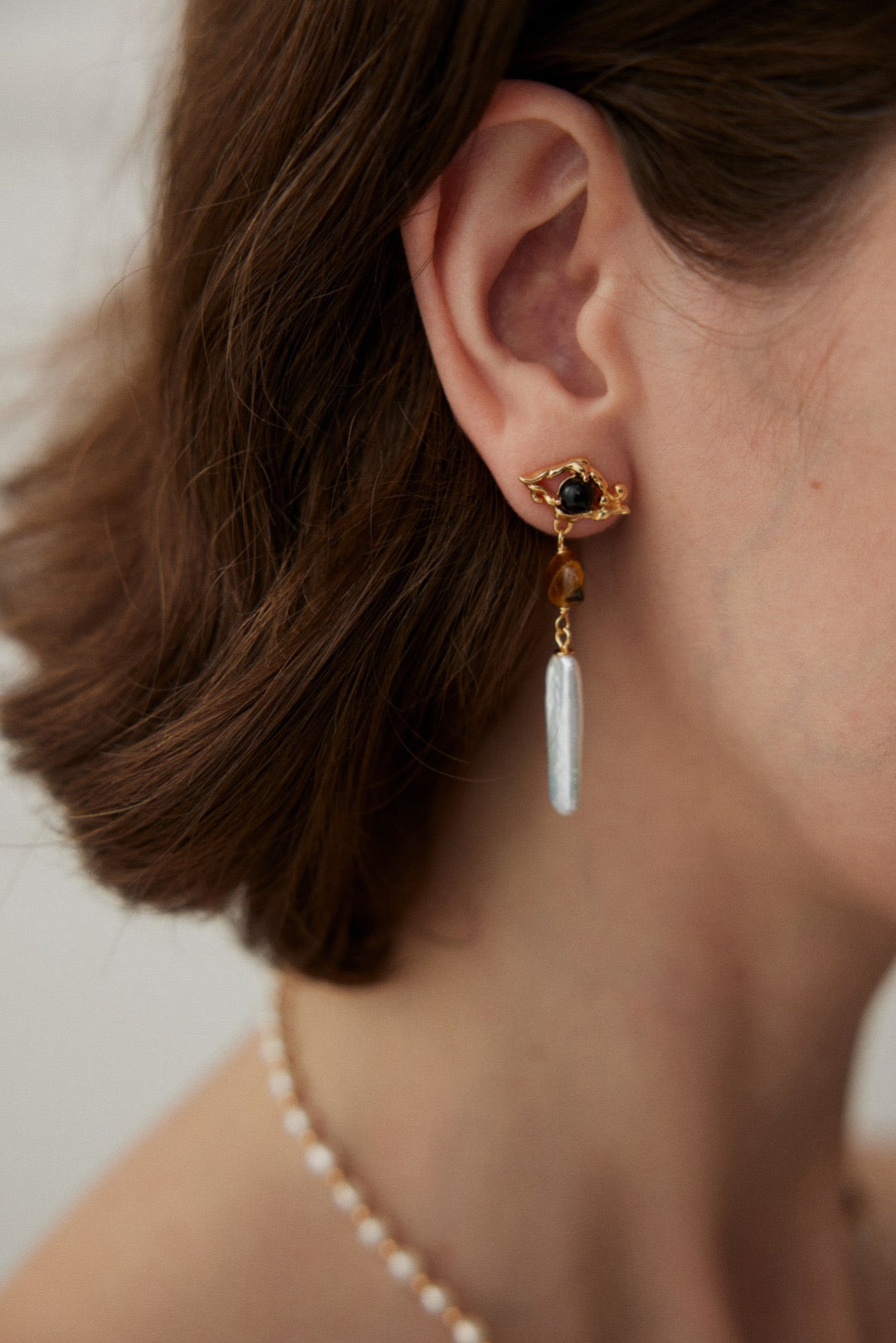 Ireland Tiger eye pearl set