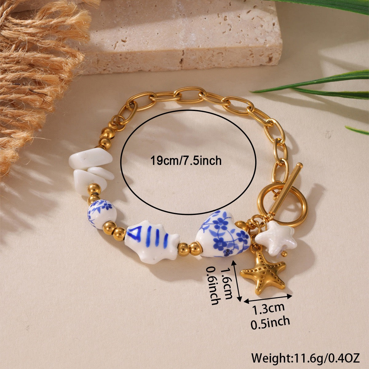 Blue fish bracelet