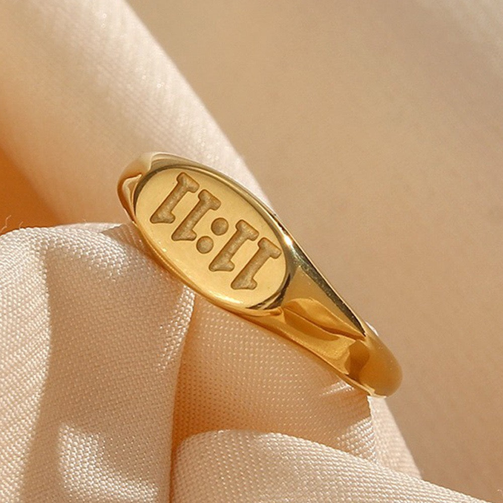 Angel's number rings collection