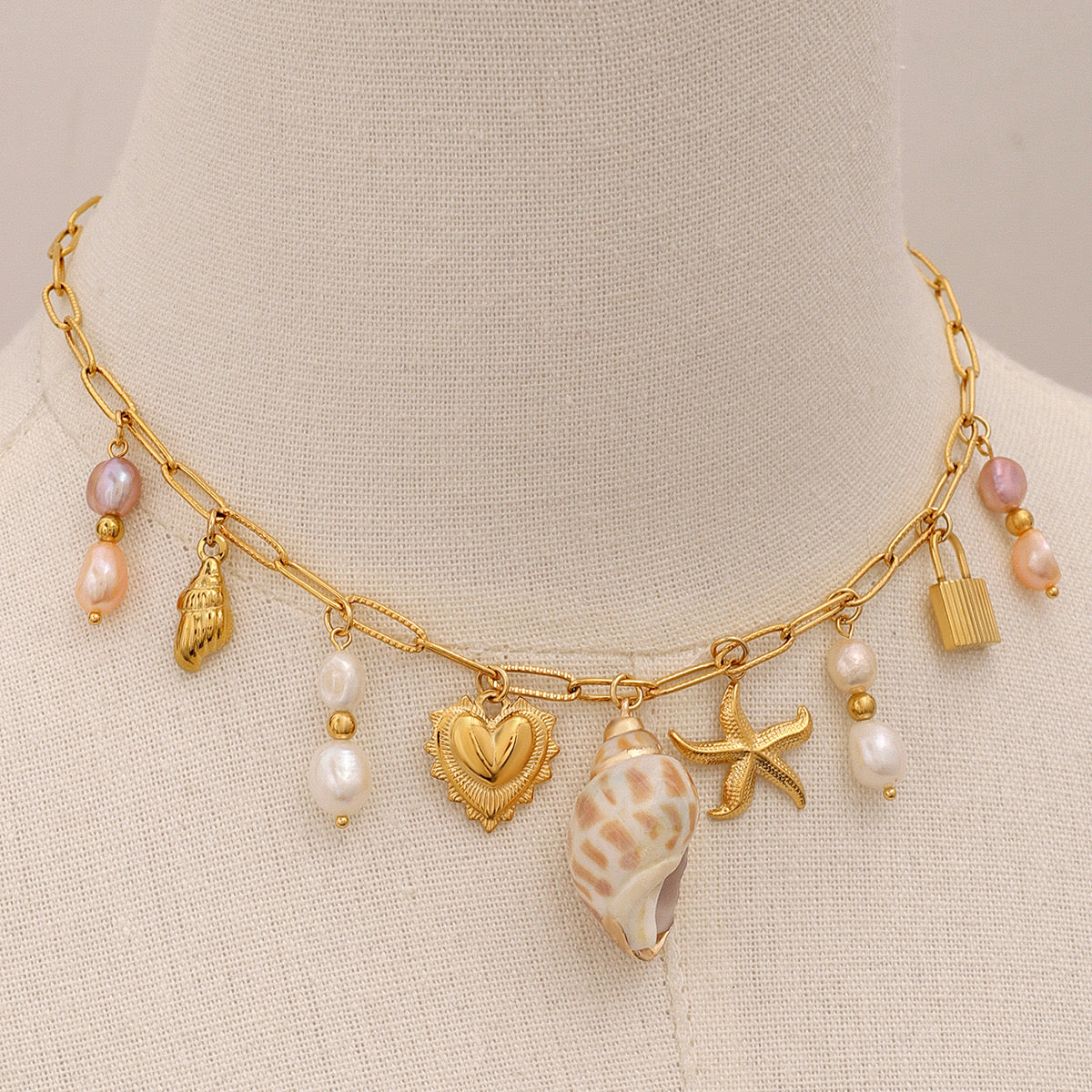 Bondi Mira seashell charm necklace