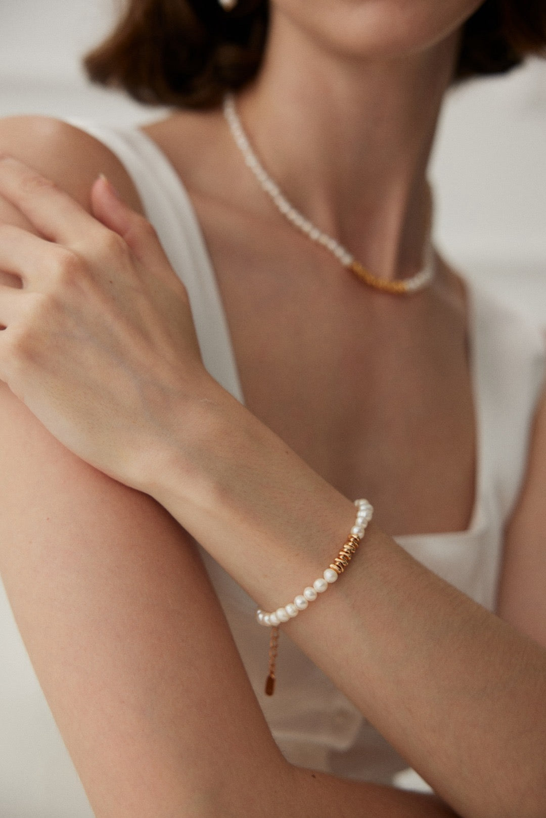 Golden nuggets Pearl set