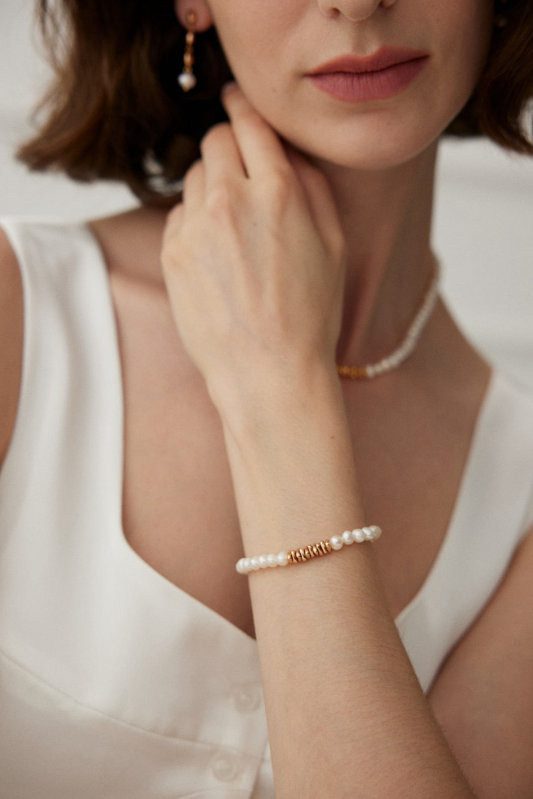 Golden nuggets Pearl set