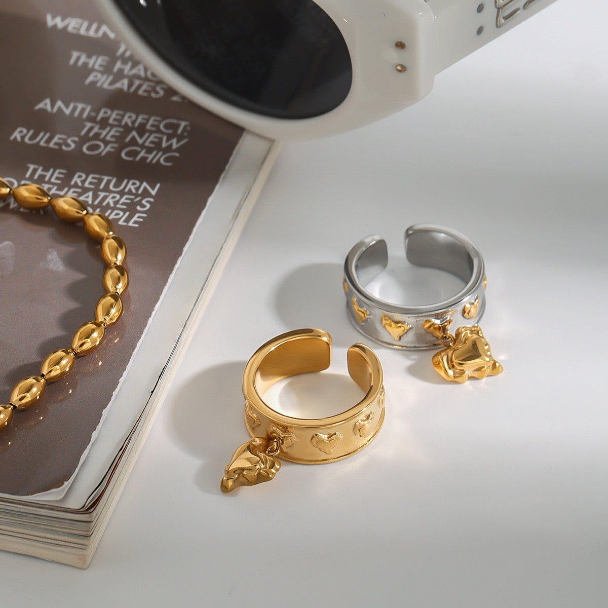 Vintage heart rings