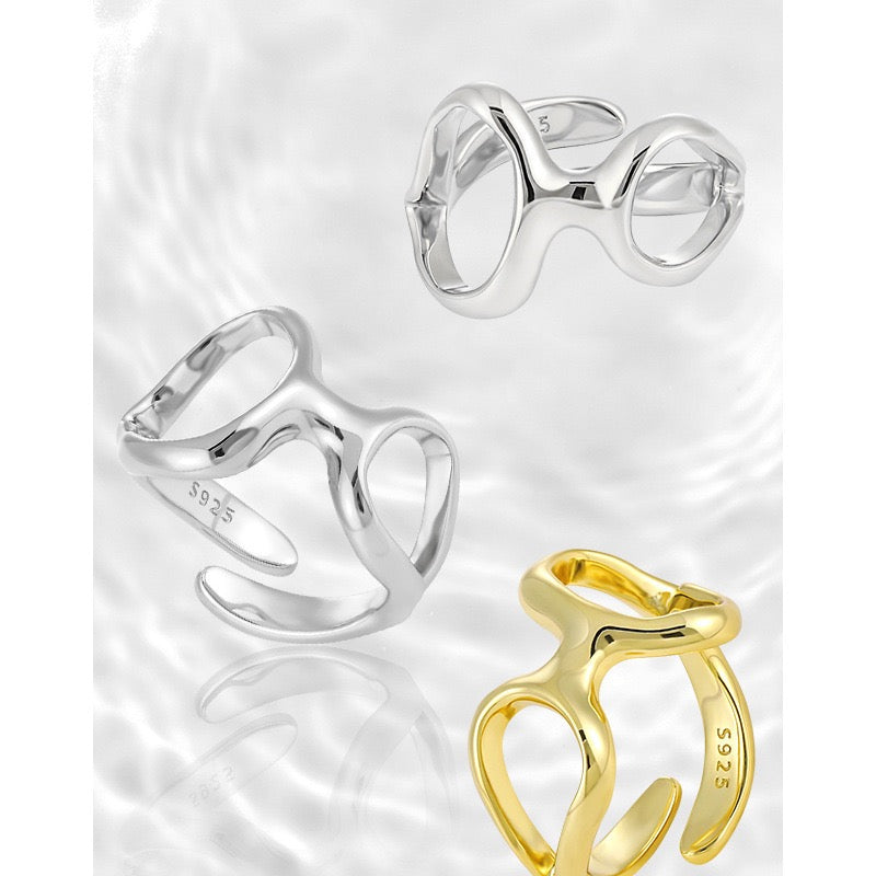 Sterling silver hoop ring