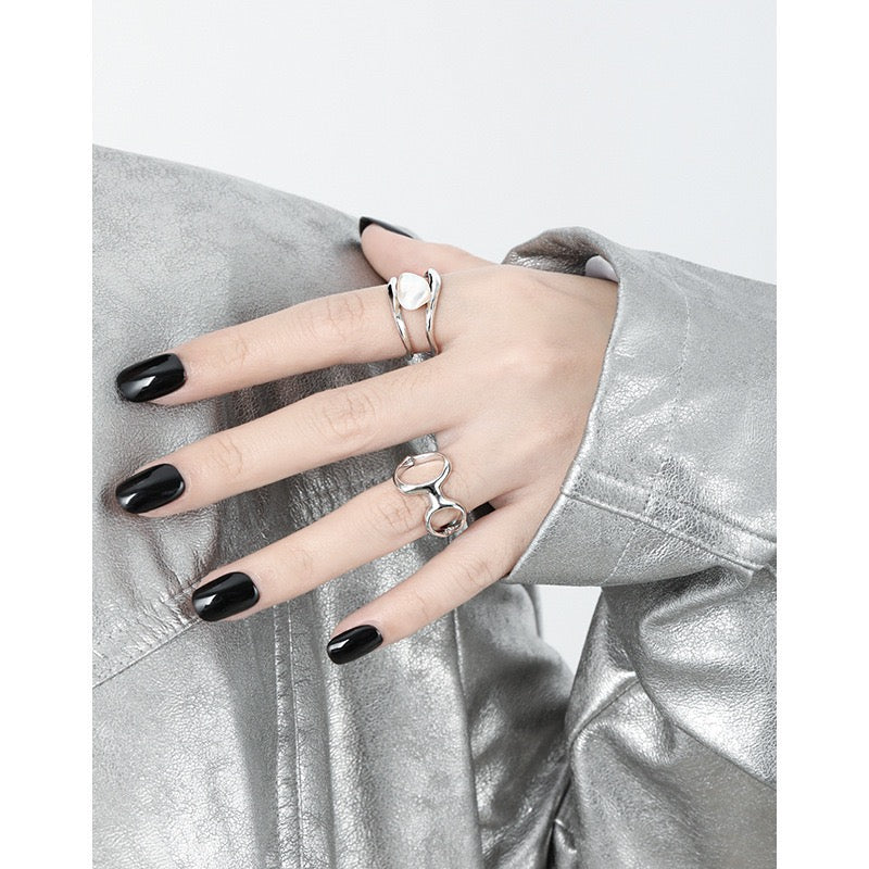 Sterling silver hoop ring