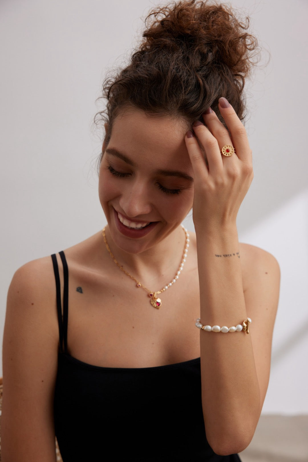 Red corundum pearl collection