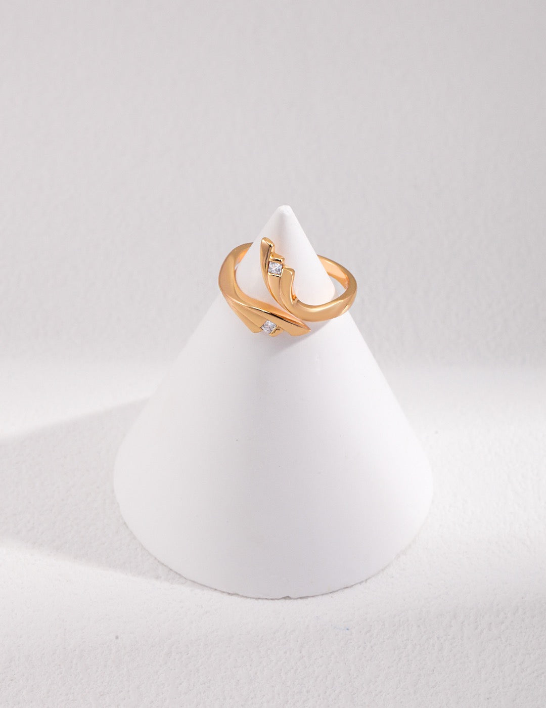 Cobalt zircon silver ring