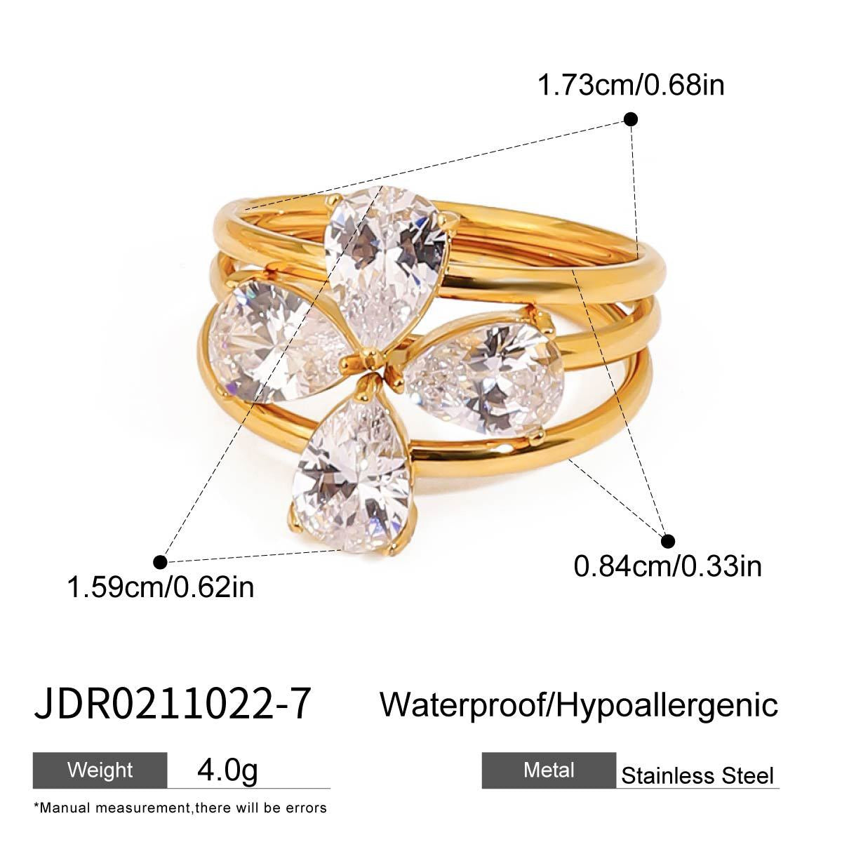 Stacking three rings set