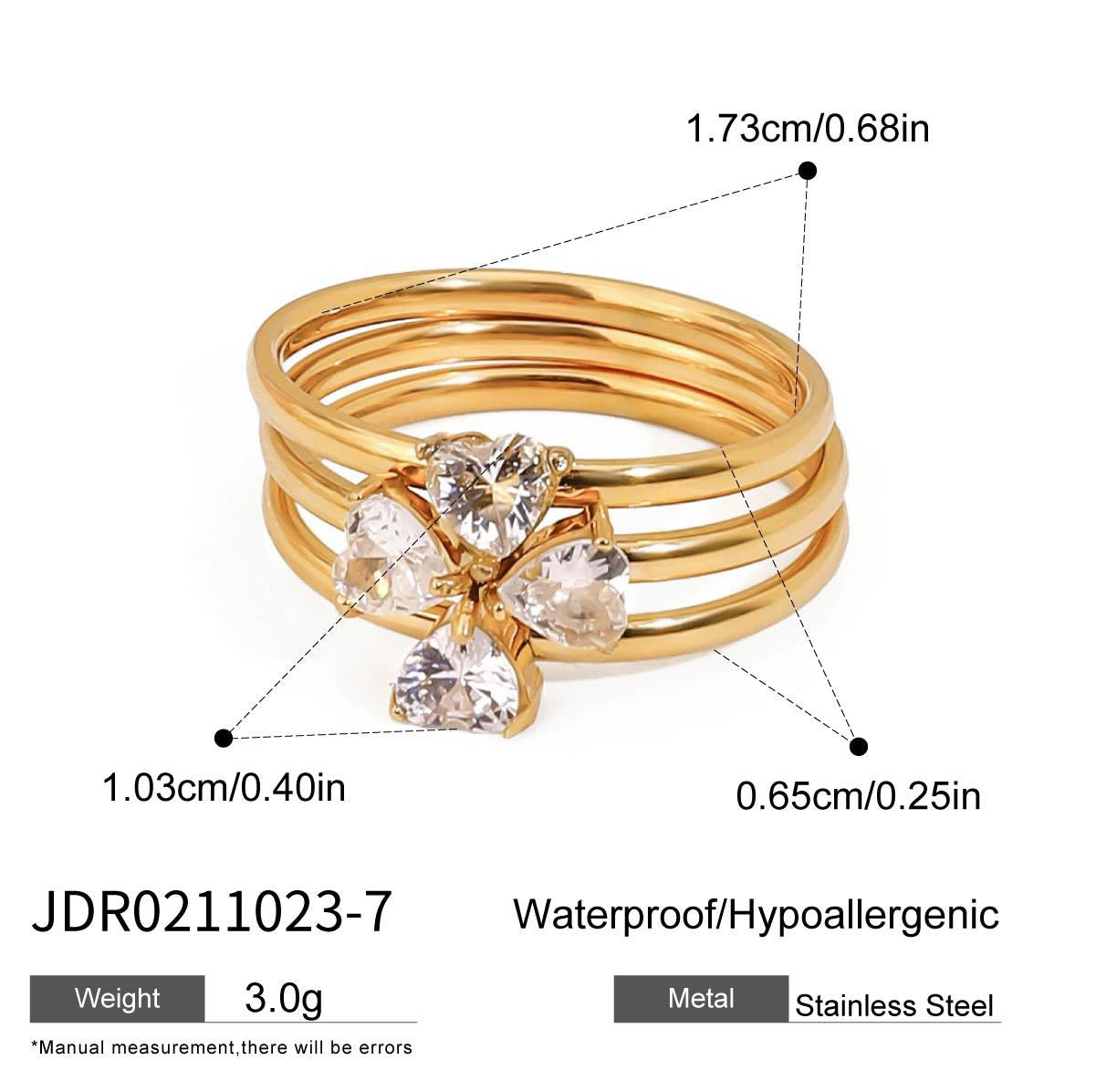 Stacking three rings set