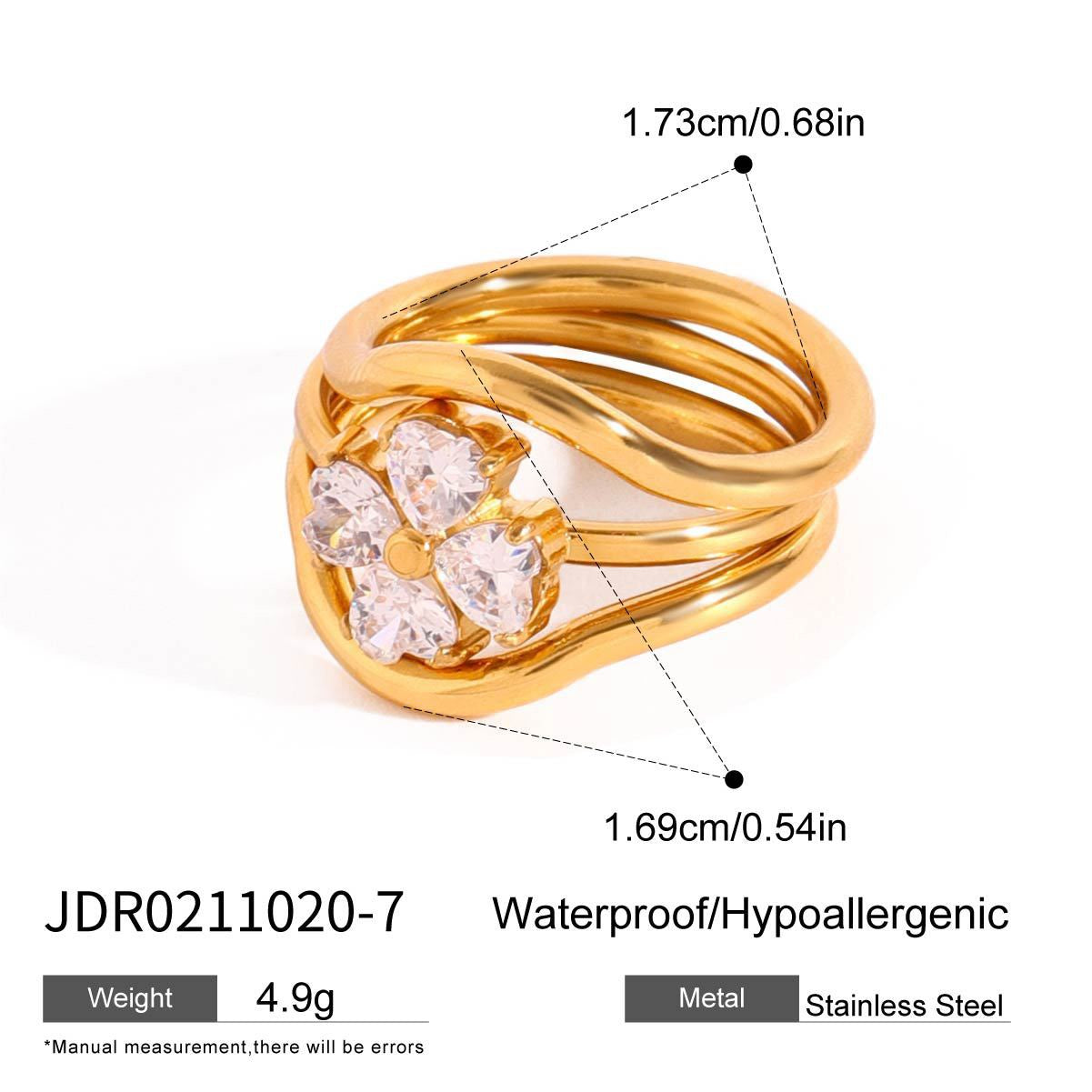 Stacking three rings set