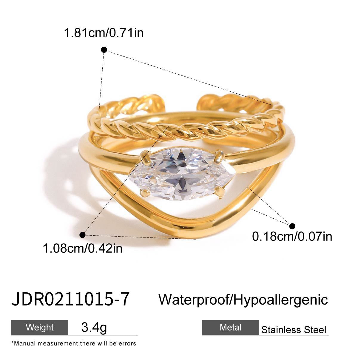Stacking three rings set