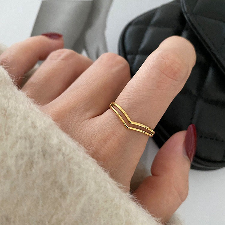 Busina Double wave rings